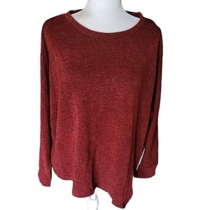 Cyrus cozy scoop neck sweater in color zinfandel woman's size large new with tag